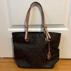 Michael Kors Brown and Tan Signature Tote